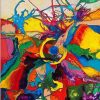 Abstract Color Collision Mandala Paint By Numbers