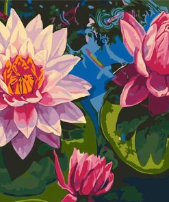 Lotus Flower On Water paint by numbers