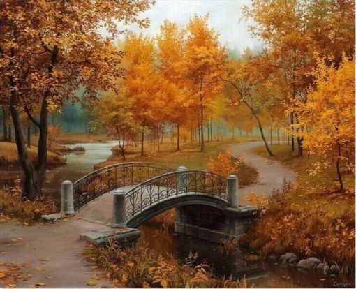 Autumn Landscape Home Decor Artwork - DIY Paint By Numbers - Numeral Paint