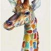 colorful Giraffe paint by numbers