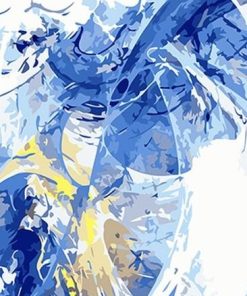 Blue Abstract Scenery Abstract Paint By Numbers