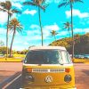 Yellow VW Old Car  NEW Paint By Numbers