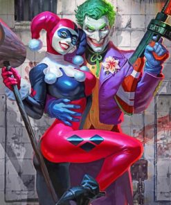 Joker And Harley Quinn paint by numbers