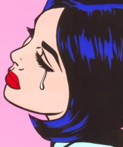 Crying Girl Pop Art paint by numbers