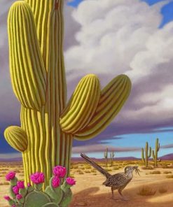 Cactus And Bird paint by numbers