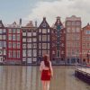 Girl Watching Amsterdam Buildings paint by numbers