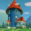 Moomins Cartoon House Paint by numbers