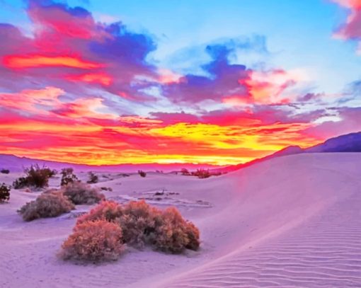 Sunrise Death Valley paint by numbers