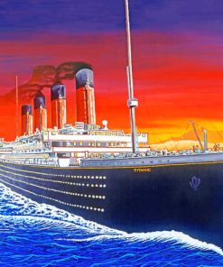 Titanic Ship Art paint by numbers