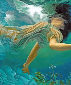 Woman undersea Art paint by numbers