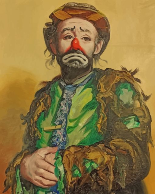 Sad Clown Emmet Kelly paint by numbers