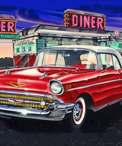 Chevy bel air Diner paint by number