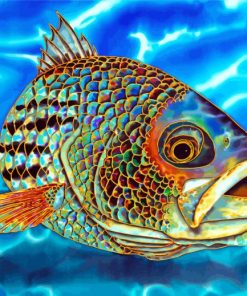 Striper Fish Paint by numbers