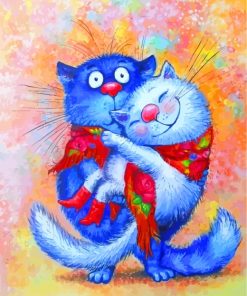 Hugging Cats Paint by numbers