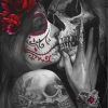 Sugar Skull Kissing Skeleton Paint by numbers