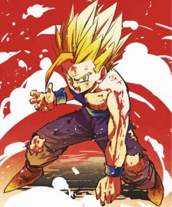 Dragon Ball Gohan Illustration Paint by numbers