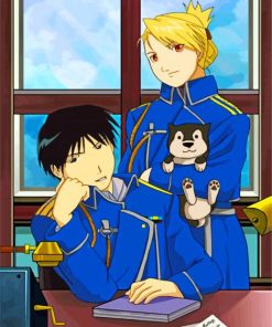 Roy Mustang And Riza Hawkeye Paint by numbers