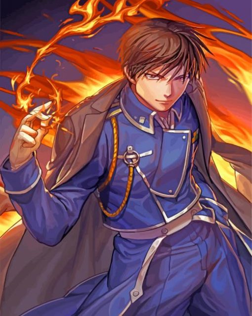 Roy Mustang Anime Character Paint by numbers