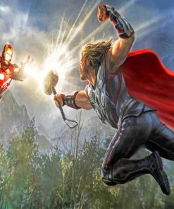 Thor-and-Iron-Man-The-Avengers-Marvel-Movies-paint-by-number