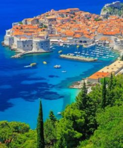 Croatia Walls Of Dubrovnik Paint by numbers