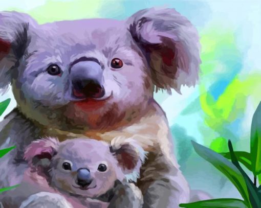 Cute Koala With Baby