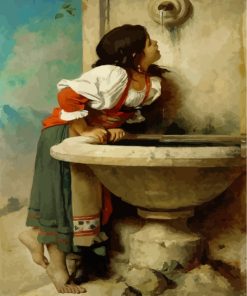 leon-bonnat-roman-girl-at-a-fountain-paint-by-numbers