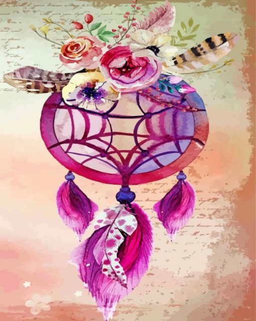 pink-dream-catcher-paint-by-number