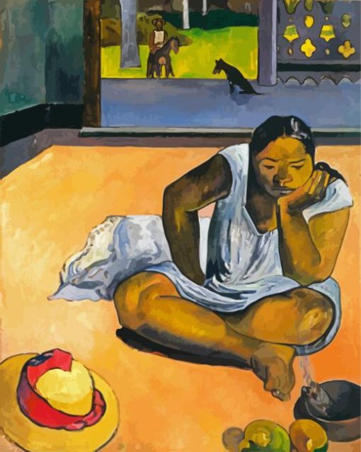 Brooding Woman By Gauguin paint by number
