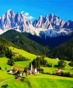 Dolomites Italian Alps paint by numbers