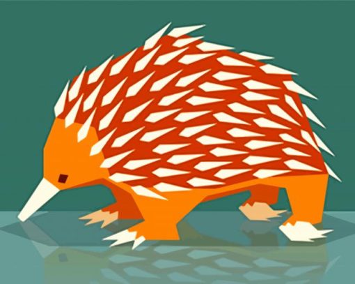 Cute Little Enchidna Illustration paint by numbers