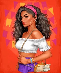 Esmeralda Disney Character paint by numbers