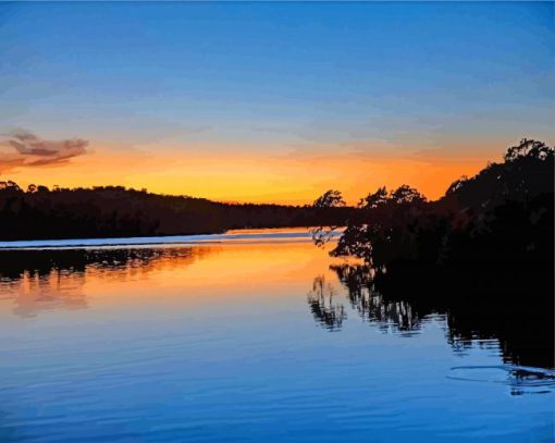 Everglades Sunset paint by numbers