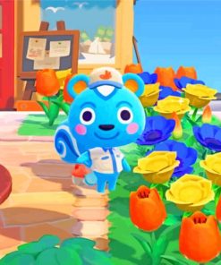 Cute Blue Filbert Animation paint by numbers