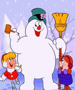 Frosty And The Kids paint by numbers