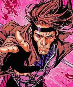 Gambit Superhero paint by numbers