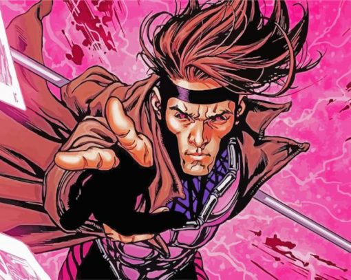 Gambit Superhero paint by numbers