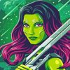 Gamora Art paint by numbers