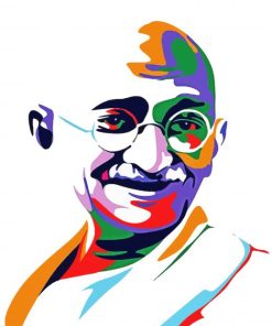 Gandhi Pop Art Illustration paint by numbers