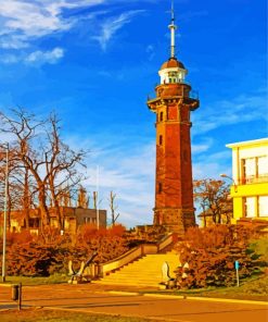 North Harbor Lighthouse Gdansk paint by numbers