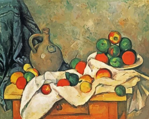 Rideau Cruchon Et Compotier Cezanne paint by numbers