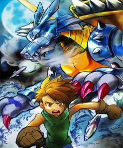 Gabumon Digimon paint by number