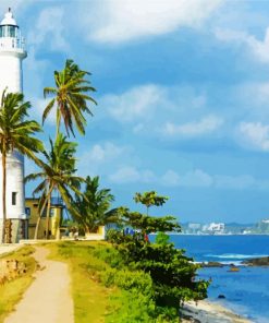 Galle Fort Lighthouse paint by number