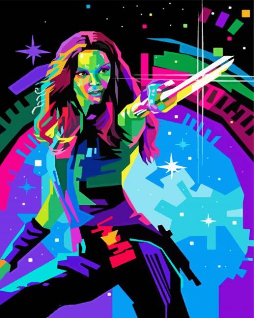 Gamora Warrior paint by number