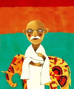 Aesthetic Gandhi paint by number