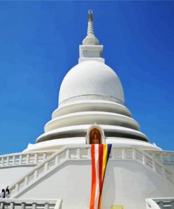 Japanese Peace Pagoda paint by number