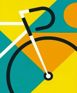 Aesthetic Abstract Bicycle paint by numbers