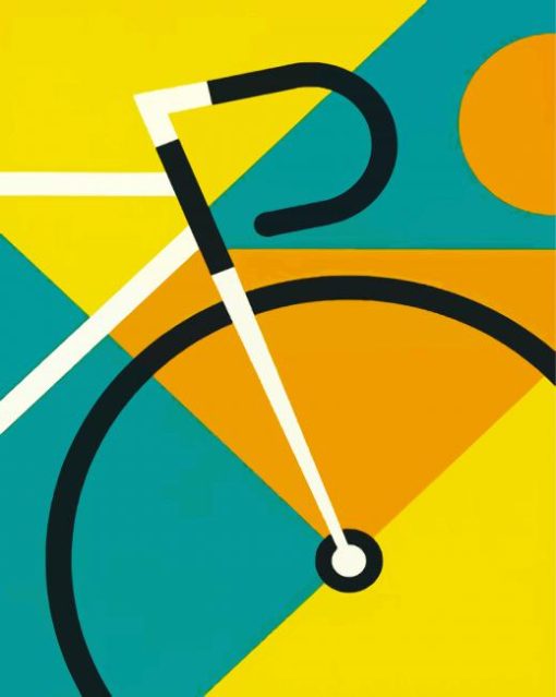 Aesthetic Abstract Bicycle paint by numbers