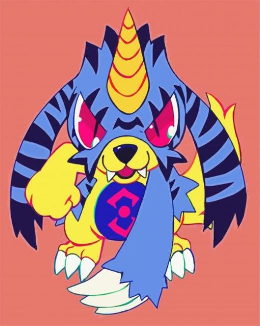 Cute Gabumon Anime paint by numbers