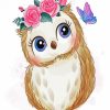 Cute Owl And Butterfly paint by numbers