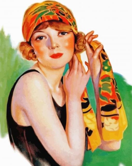 Deco Flapper Woman paint by numbers